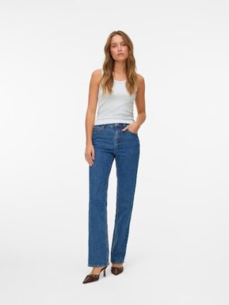 Vmtessa straight jeans dark blue