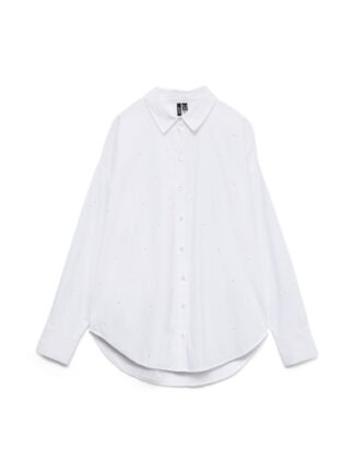 Vmfanni rhinestone shirt white