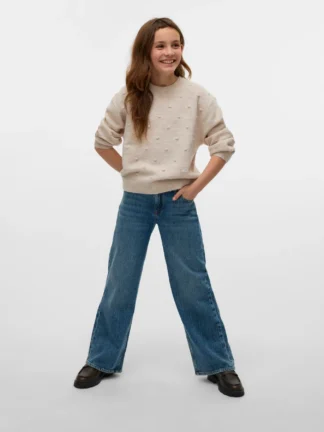 Vmtessa jeans wide GIRL medium blue