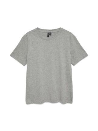 Vmpaulina detail t-shirt grey