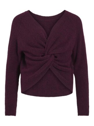 Viosaja knot knit topp purple