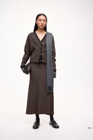 Viril ankle knit skirt coffee bean
