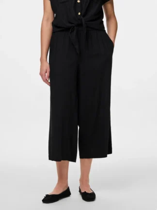Pcpia wide culotte pant black