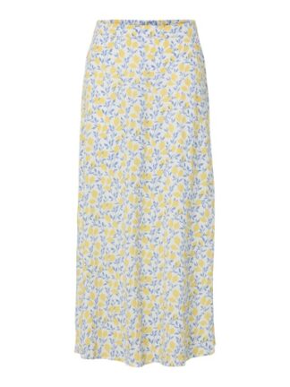 Pcbarri ankle skirt cloud dancer/limone