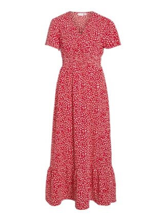 Vimathilde smock dress red/small white