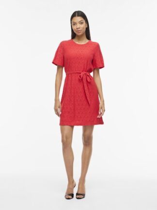Viamalina o-neck dress hibiscus