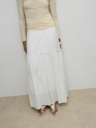 Awkeeley long skirt white