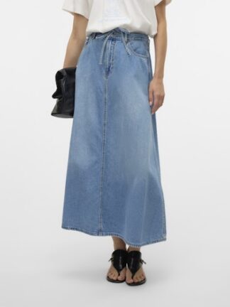Vmhilla wide denim skirt
