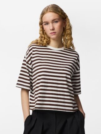 Pcsadie boxy tee Coffee