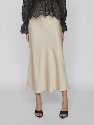 Viellette satin skirt Cement